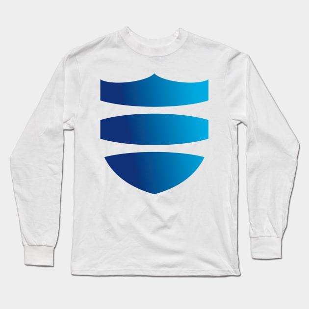 Shield Blue Long Sleeve T-Shirt by GeeTee